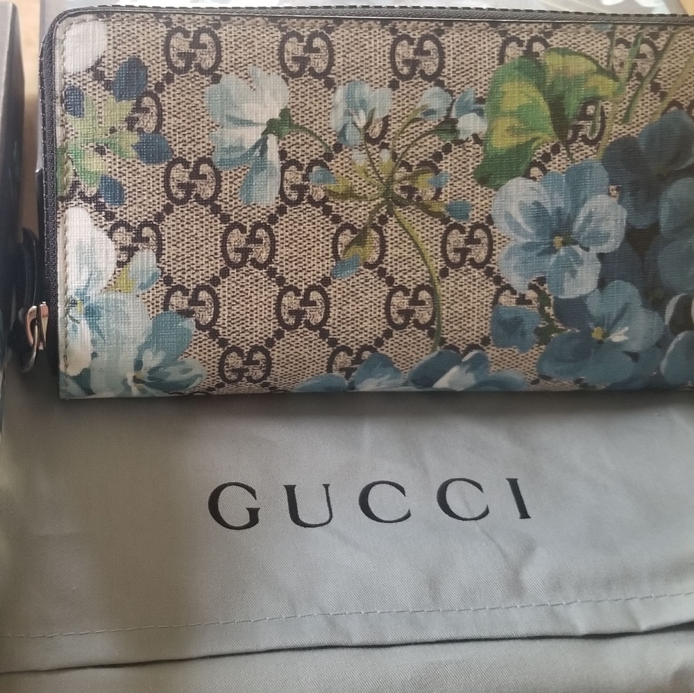 Gucci In Bloom Wallet Navy Lg Gem